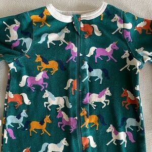 Wonder Nation Multicolor Horse Print Kids Footie Pajamas 0-3 no